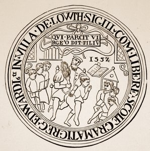 Zegel van Louth Grammar School, 1552 door English School