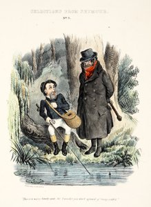 Selecties van Seymour: Nr. 3, "Dit is een erg eenzame plek, meneer, ik verbaas me dat u niet bang bent om beroofd te worden.", gepubliceerd ca. 1840 door English School