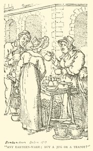Verkoper van aardewerk