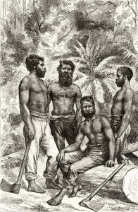 Halfbeschaafde Victoriaanse Aboriginals, uit 