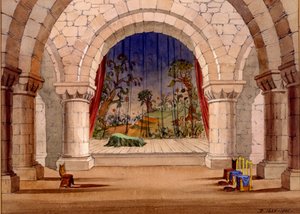 Decorontwerp voor Hamlet door William Shakespeare, 1858