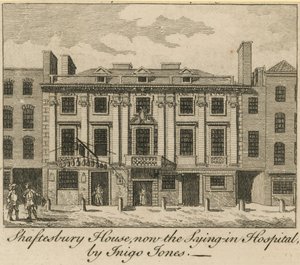 Shaftesbury House, nu het Lying in Ziekenhuis, ontworpen door Inigo Jones