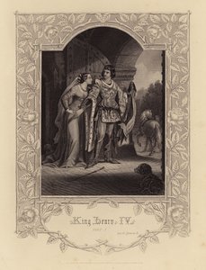 Shakespeare: Koning Hendrik IV, Deel 1, Act II, Scene 3 (gravure) door English School