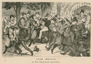 Sham Ibrahim of de Pacha in Vauxhall-tuinen, Londen door English School