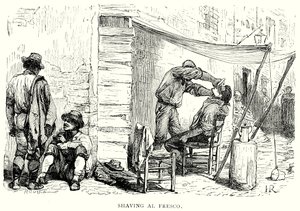 Al Fresco scheren (gravure) door English School