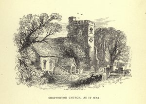 Shepperton Kerk, zoals het was door English School