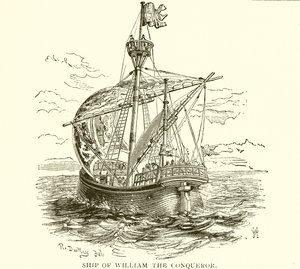 Schip van Willem de Veroveraar. Kruisende Normandische bogen. Kathedraal van Lincoln door English School