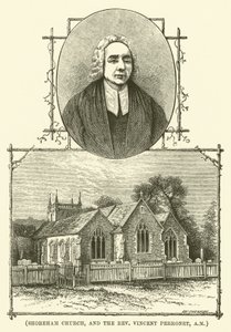 Shoreham Church, en dominee Vincent Perronet, AM (gravure)