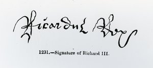 Handtekening van Richard III (1452-85)