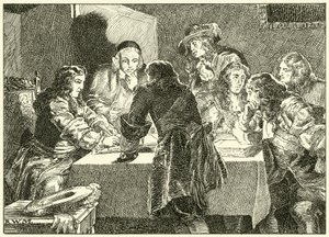 Ondertekening van de Uitnodiging aan Willem van Oranje door English School