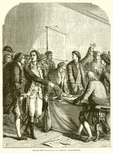 Ondertekening van de Amerikaanse onafhankelijkheidsverklaring