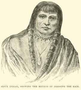 Sioux Indiaan, toont de manier van haarverzorging