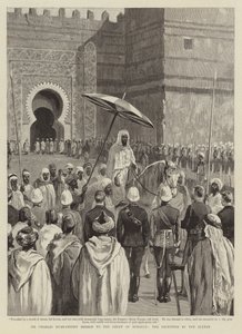 Missie van Sir Charles Euan-Smith naar het hof van Marokko, de ontvangst door de sultan door English School