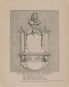 Monument van Sir Edward Wynter, aan de Zuidmuur in Battersea Kerk door English School