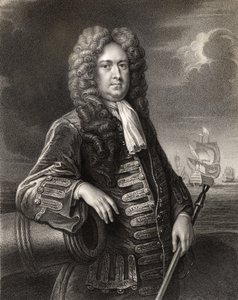 Sir George Rooke, gegraveerd door W. Holl, uit 