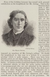 Sir Henry Irving (gravure) door English School