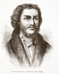 Sir John Oldcastle, later Lord Cobham, illustratie uit De Geschiedenis van het Protestantisme door James Aitken Wylie, 1878 door English School