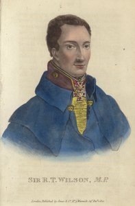 Sir Robert Thomas Wilson, Britse soldaat en politicus (gekleurde gravure) door English School