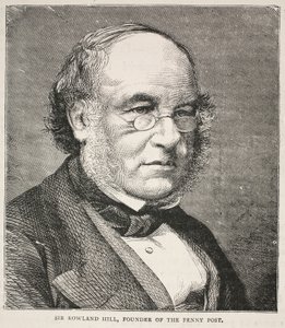 Sir Rowland Hill, oprichter van de Penny Post