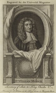 Sir William Morice, Staatssecretaris van Koning Charles II door English School