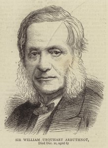 Sir William Urquhart Arbuthnot (gravure) door English School