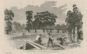Locatie van het gebouw voor de Grote Tentoonstelling van 1851