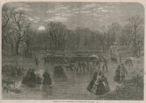 Schaatsen op de Serpentine bij fakkellicht door English School