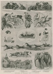 Schetsen bij Barnums Show in Olympia, Londen