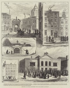 Schetsen in Dublin in verband met de moordcomplot door English School
