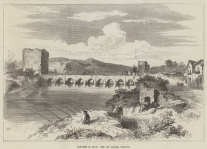 Schetsen in Spanje, de oude brug, Cordova door English School