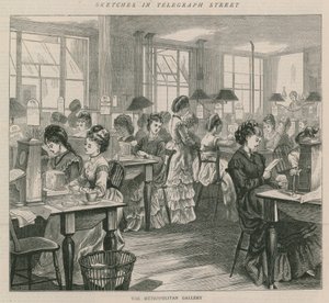 Schetsen in telegraafstraat - de Metropolitan Gallery door English School