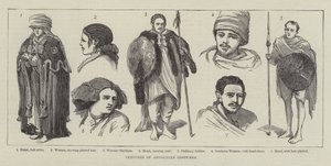 Schetsen van Abessijnse kostuums door English School