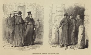 Schetsen van buitenlandse priesters in Rome door English School