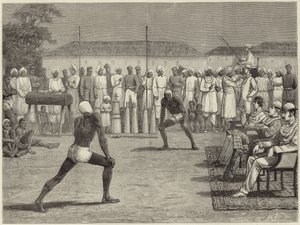 Schetsen met een Bombay inheems regiment