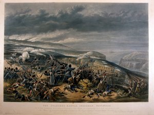 Soldaten bij de Slag om Inkerman tijdens de Krimoorlog, 5 november 1854, 1855 door English School