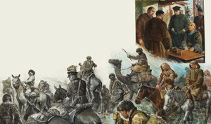 Soldaten in de sneeuw