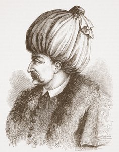 Soliman de Grote (naar een prent in de Bibliothèque Nationale), illustratie uit De Geschiedenis van het Protestantisme door James Aitken Wylie, 1878