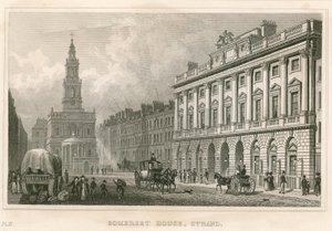 Somerset House en St Mary-le-Strand, The Strand, Londen door English School