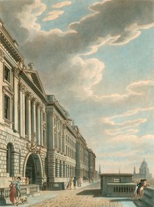 Somerset Terrace langs de rivier de Theems, Somerset House, The Strand, Londen