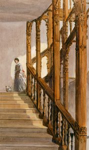 Zuidtrappen, Audley End House, eind 19e eeuw door English School
