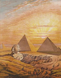 Sfinx en piramides van Gizeh, Egypte door English School