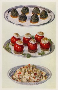 Spinazie A La Creme; Gevulde Tomaten; Groentesalade door English School