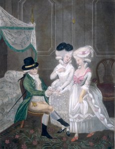 Sr. Timothy Thicketts eerste reel naar Londen, of de Schoonheden van Kings place, loten trekkend voor een --, 1781 door English School