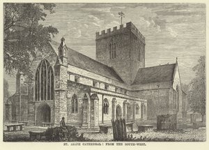 St Asaph-kathedraal, vanuit het zuidwesten door English School