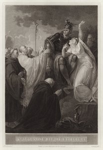 St. Augustinus voor Ethelbert door English School