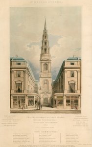 St Brides Avenue; De verbetering in Fleet Street, Londen, voorgesteld te worden gerealiseerd door vrijwillige bijdrage, 1825 door English School