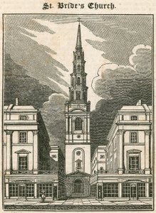 St Brides Kerk, Fleet Street, Londen door English School