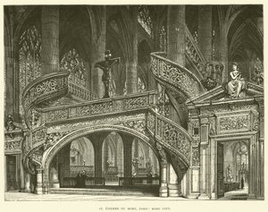 St Etienne du Mont, Parijs, Rood Loft (gravure)