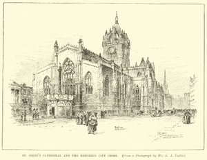 St Giles Kathedraal en het gerestaureerde Stadsplein door English School