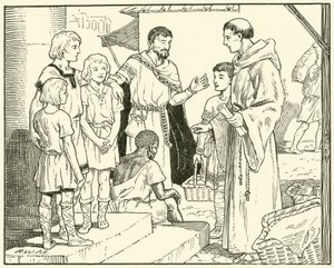 St. Gregorius en de Engelse slaven door English School